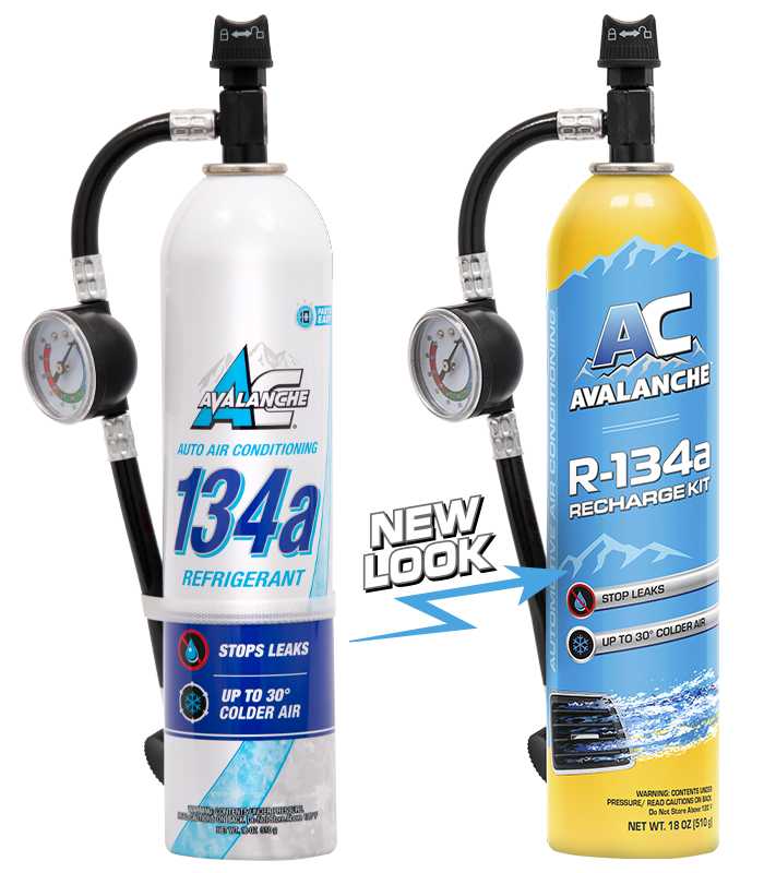 A/C Avalanche 18oz R-134a Kit with Pressure Gauge